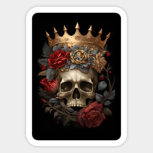 Skull and Crown, generative AI Sticker